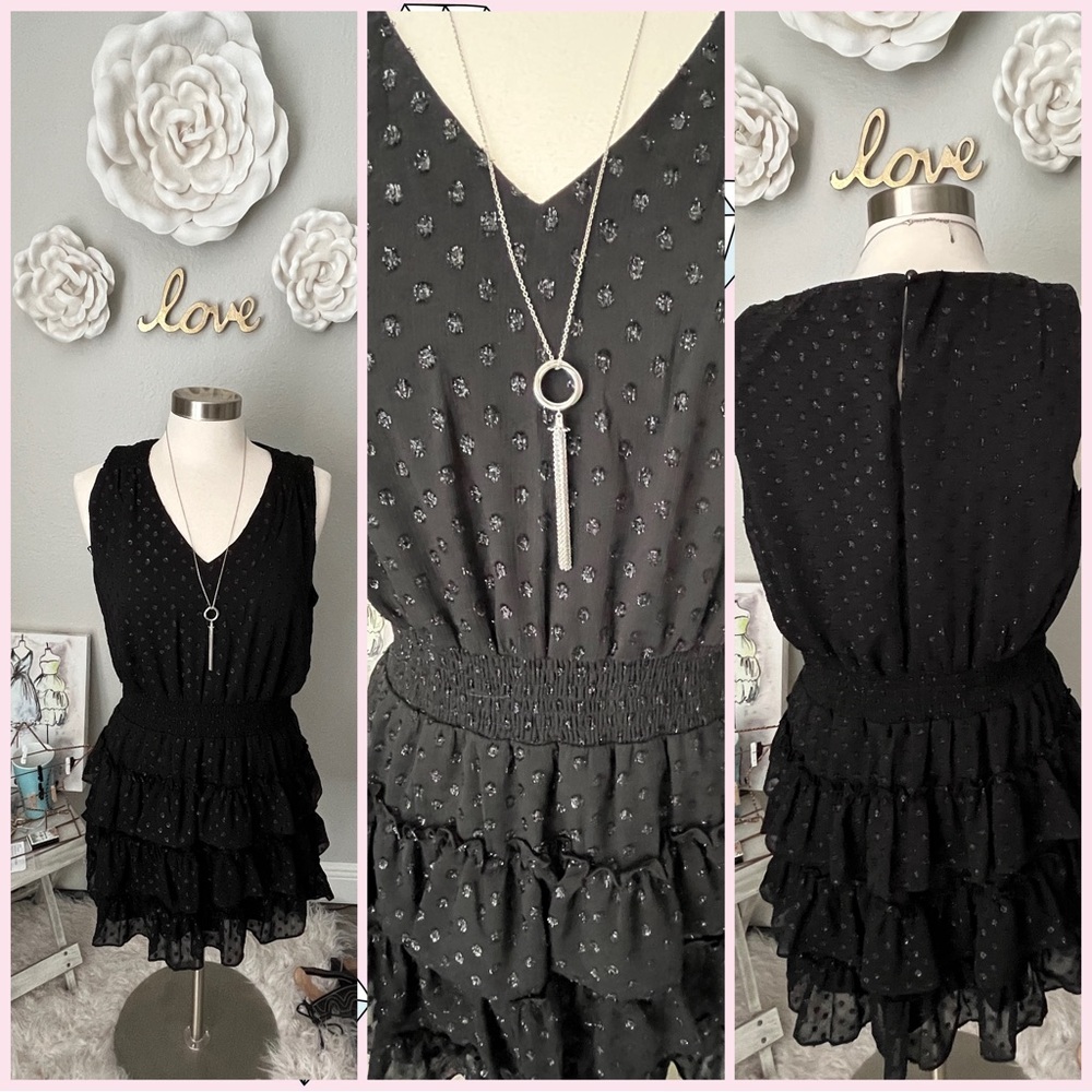 🎄Holiday Dress🎄 1.State black dress with shimmer dots